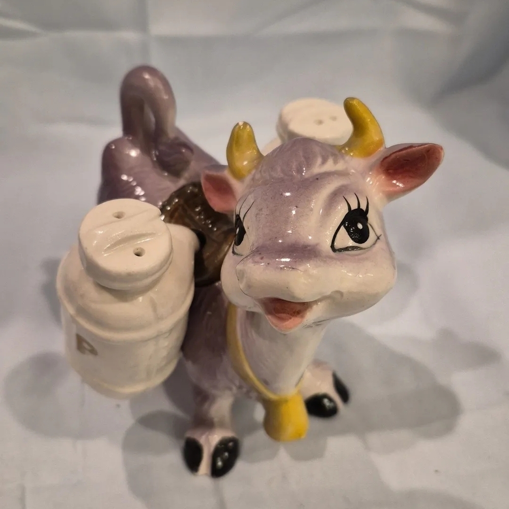 Purple Cow Salt and Pepper Shaker Set